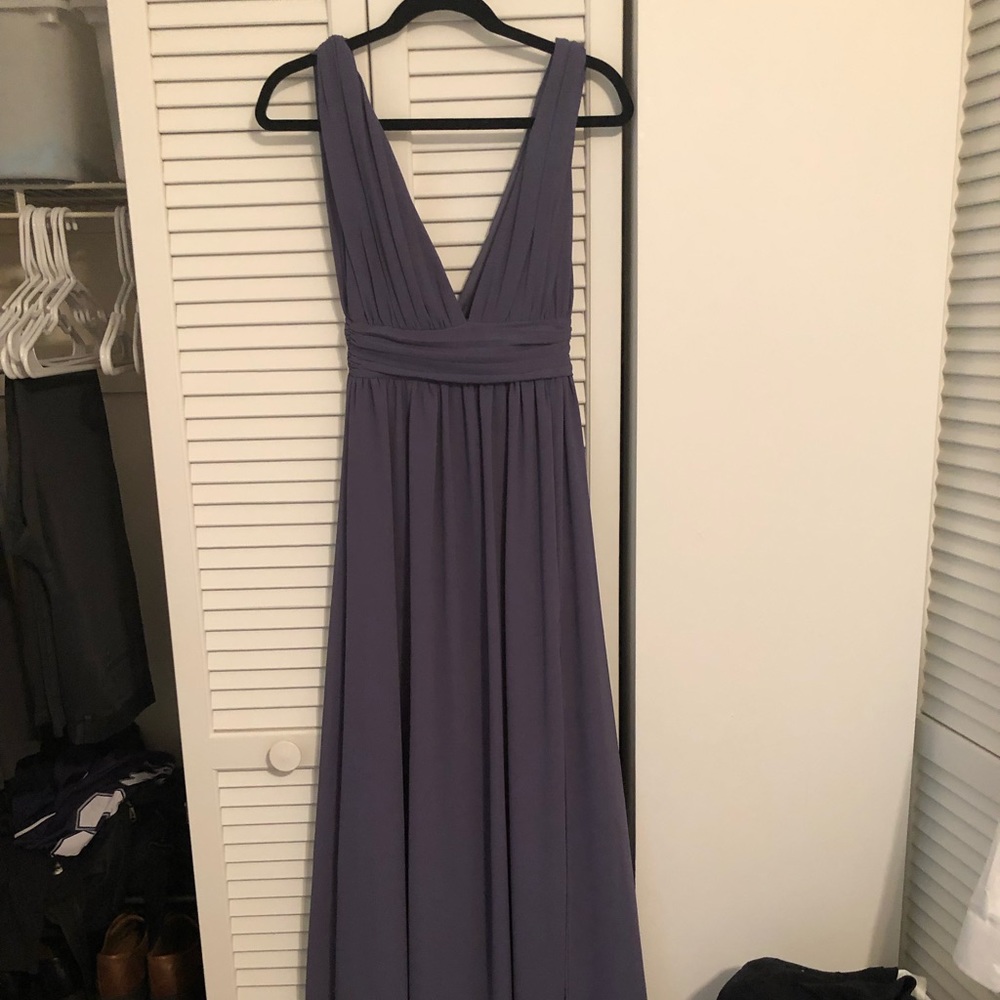 Lulus Heavenly Hues Denim Blue Maxi dress